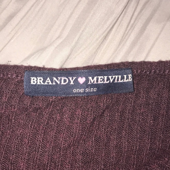 Brandy Melville Burgundy Ribbed Tank - Picture 5 of 5